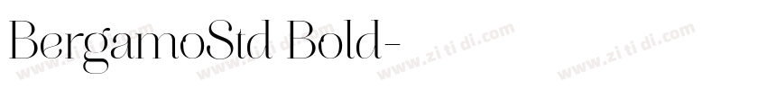 BergamoStd Bold字体转换